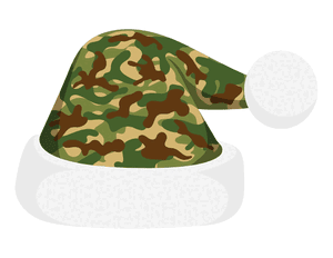 Camouflage Santa Claus Hat Photo Booth Prop