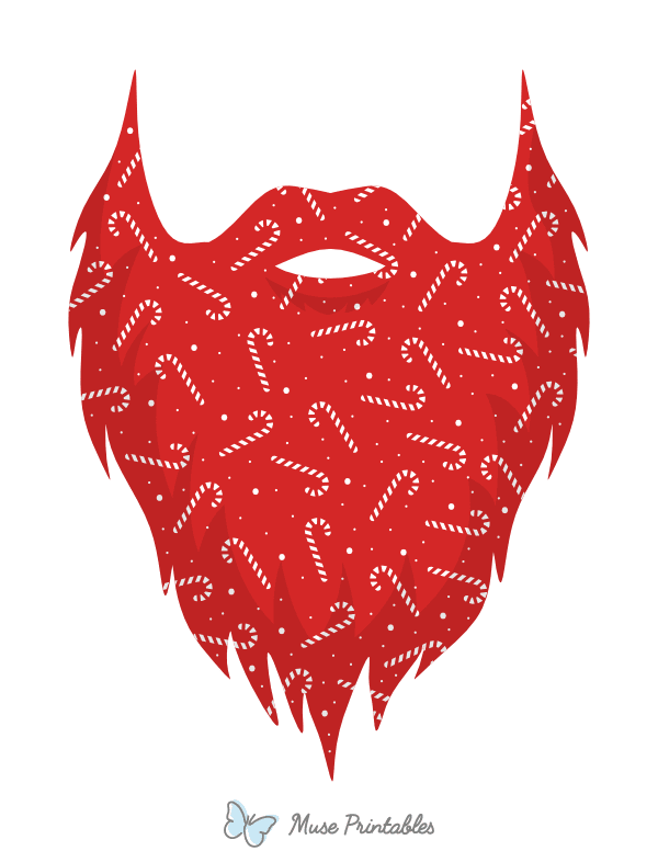 Candy Cane Beard Photo Booth Prop