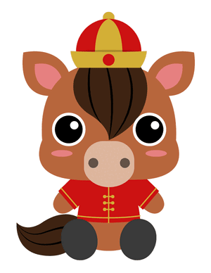 Chinese New Year Horse Photo Booth Prop