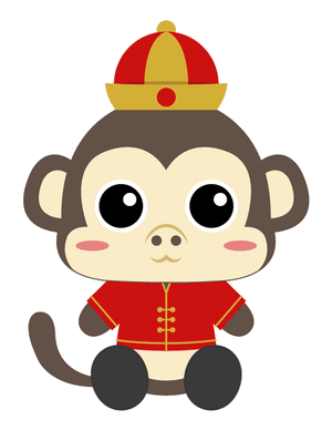 Chinese New Year Monkey Photo Booth Prop