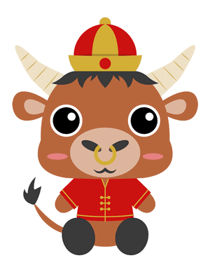 Chinese New Year Ox Photo Booth Prop