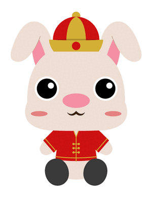 Chinese New Year Rabbit Photo Booth Prop