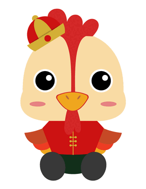 Chinese New Year Rooster Photo Booth Prop