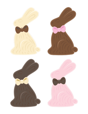 Chocolate Easter Bunny Photo Booth Prop