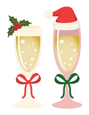 Christmas Champagne Photo Booth Prop