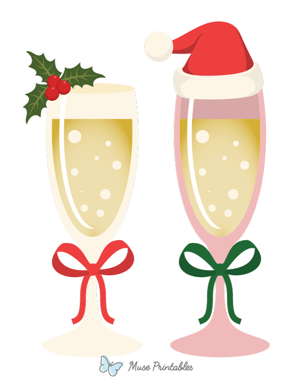 Christmas Champagne Photo Booth Prop