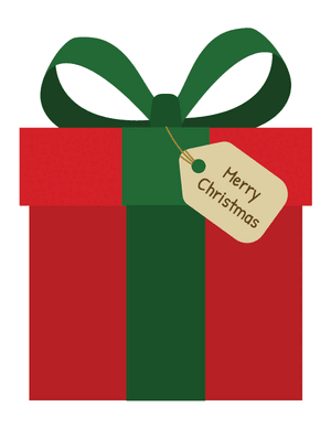 Christmas Gift Photo Booth Prop