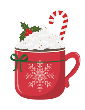 Christmas Hot Chocolate Photo Booth Prop