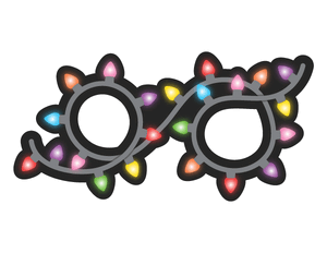 Christmas Lights Glasses Photo Booth Prop