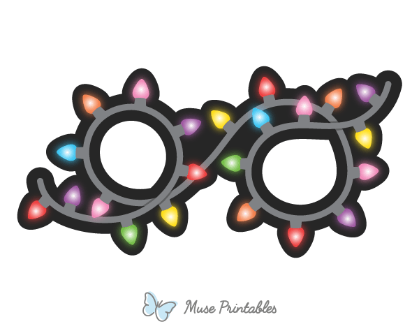 Christmas Lights Glasses Photo Booth Prop