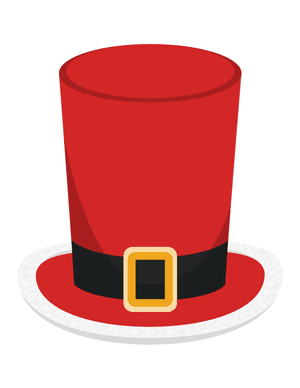 Christmas Top Hat Photo Booth Prop