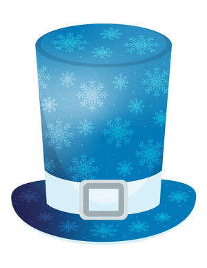 Christmas Top Hat With Snowflakes Photo Booth Prop