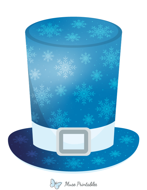 Christmas Top Hat With Snowflakes Photo Booth Prop