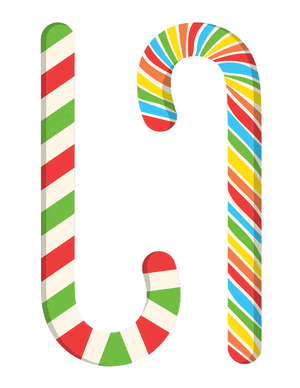 Colorful Candy Cane Photo Booth Prop