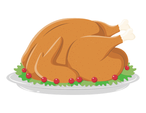 Cooked Turkey Photo Booth Prop