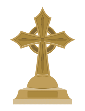 Cross Tombstone Photo Booth Prop