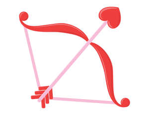 Cupids Bow and Arrow Photo Booth Prop