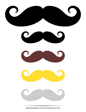 Curly Mustache Photo Booth Prop