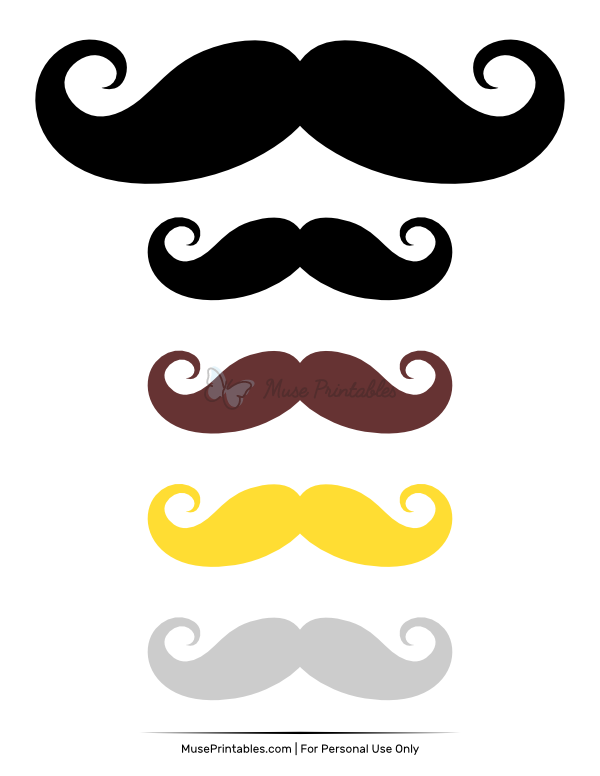 Curly Mustache Photo Booth Prop