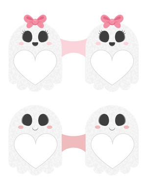 Cute Ghost Glasses Photo Booth Prop