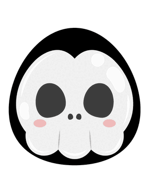 Cute Grim Reaper Face Photo Booth Prop