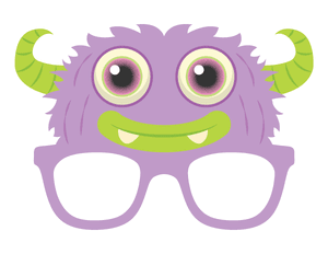 Cute Monster Glasses Photo Booth Prop