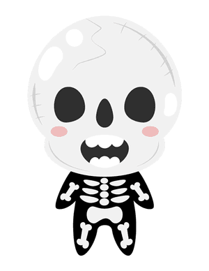 Cute Skeleton Photo Booth Prop