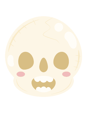 Cute Skull Photo Booth Prop