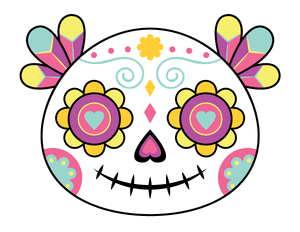 Cute Sugar Skull Photo Booth Prop