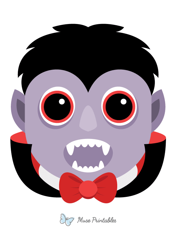 Cute Vampire Face Photo Booth Prop