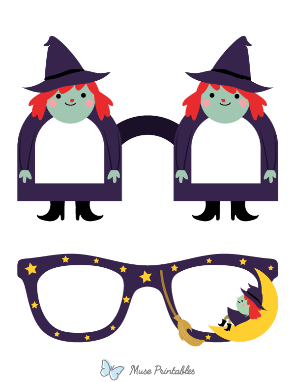 Cute Witch Glasses Photo Booth Prop