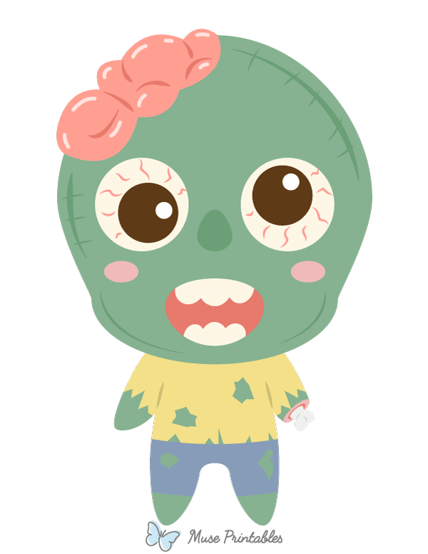 Cute Zombie Photo Booth Prop