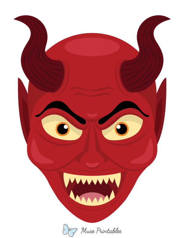 Devil Face Photo Booth Prop