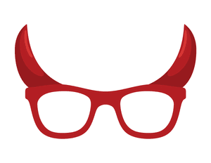 Devil Horns Glasses Photo Booth Prop