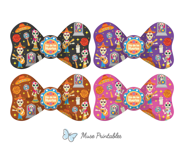 Dia de los Muertos Bow Tie Photo Booth Prop