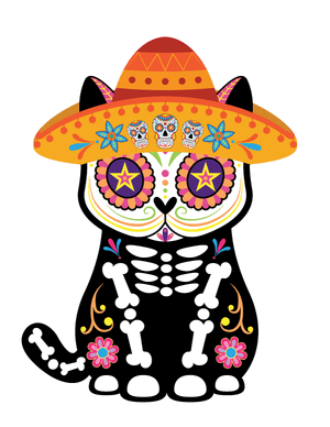 Dia de los Muertos Cat Photo Booth Prop