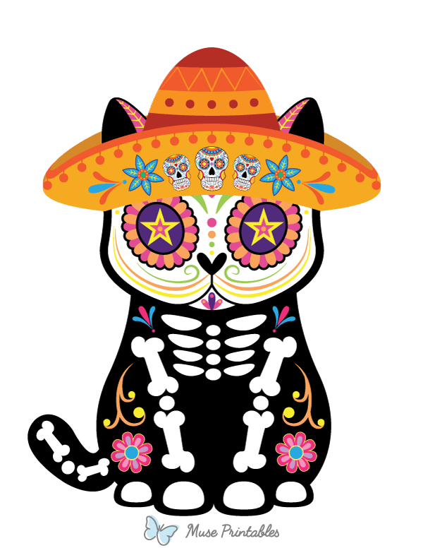 Dia de los Muertos Cat Photo Booth Prop