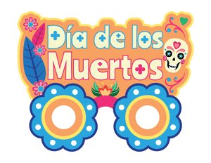 Dia de los Muertos Glasses Photo Booth Prop