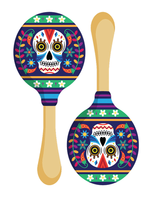 Dia de los Muertos Maracas Photo Booth Prop