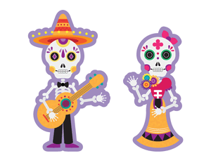 Dia de los Muertos Skeleton Photo Booth Prop