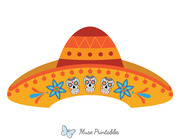 Dia de los Muertos Sombrero Photo Booth Prop