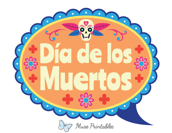 Dia de los Muertos Speech Bubble Photo Booth Prop