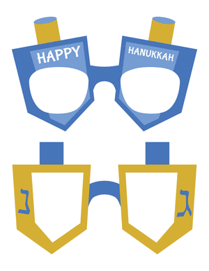 Dreidel Glasses Photo Booth Prop