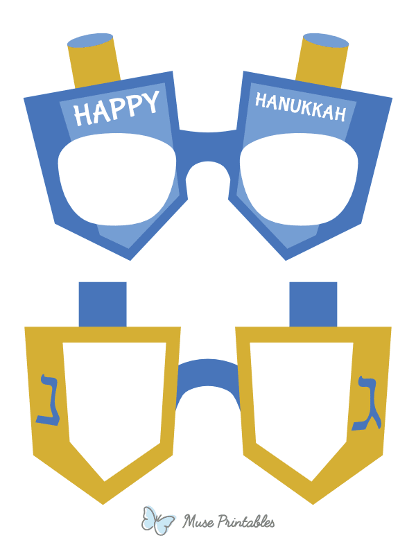 Dreidel Glasses Photo Booth Prop