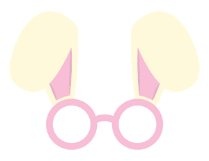 Easter Bunny Ears Glasses Photo Booth Prop