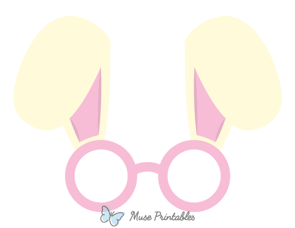 Easter Bunny Ears Glasses Photo Booth Prop