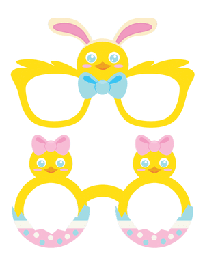 Easter Chick Glasses Photo Booth Prop