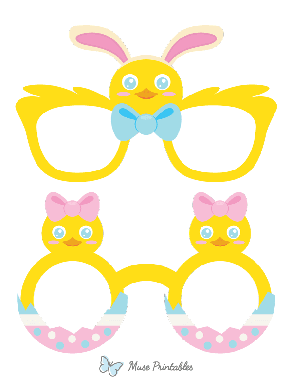 Easter Chick Glasses Photo Booth Prop