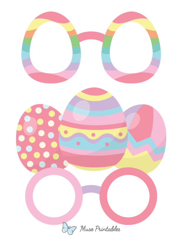 Easter Egg Glasses Photo Booth Prop