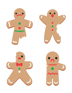 Eaten Gingerbread Man Photo Booth Prop